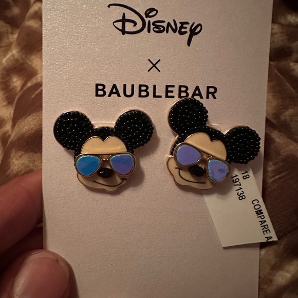 Disney X Baublebar earrings Mickey with sunglasses! Brand new with tags! - Picture 1 of 3
